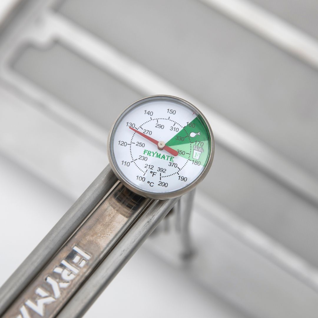 FRYMATE Fryer Thermometer – Stainless Steel, 5" Stem, 1.25" Dial