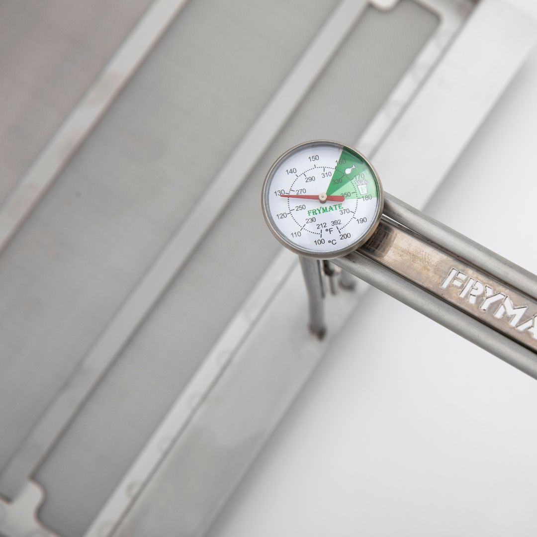 FRYMATE Fryer Thermometer – Stainless Steel, 5" Stem, 1.25" Dial